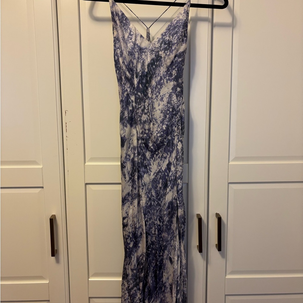 Theyskens' Theory Blue and White Dress